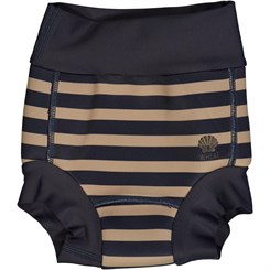 Wheat neoprene swim pants - Ink stripe